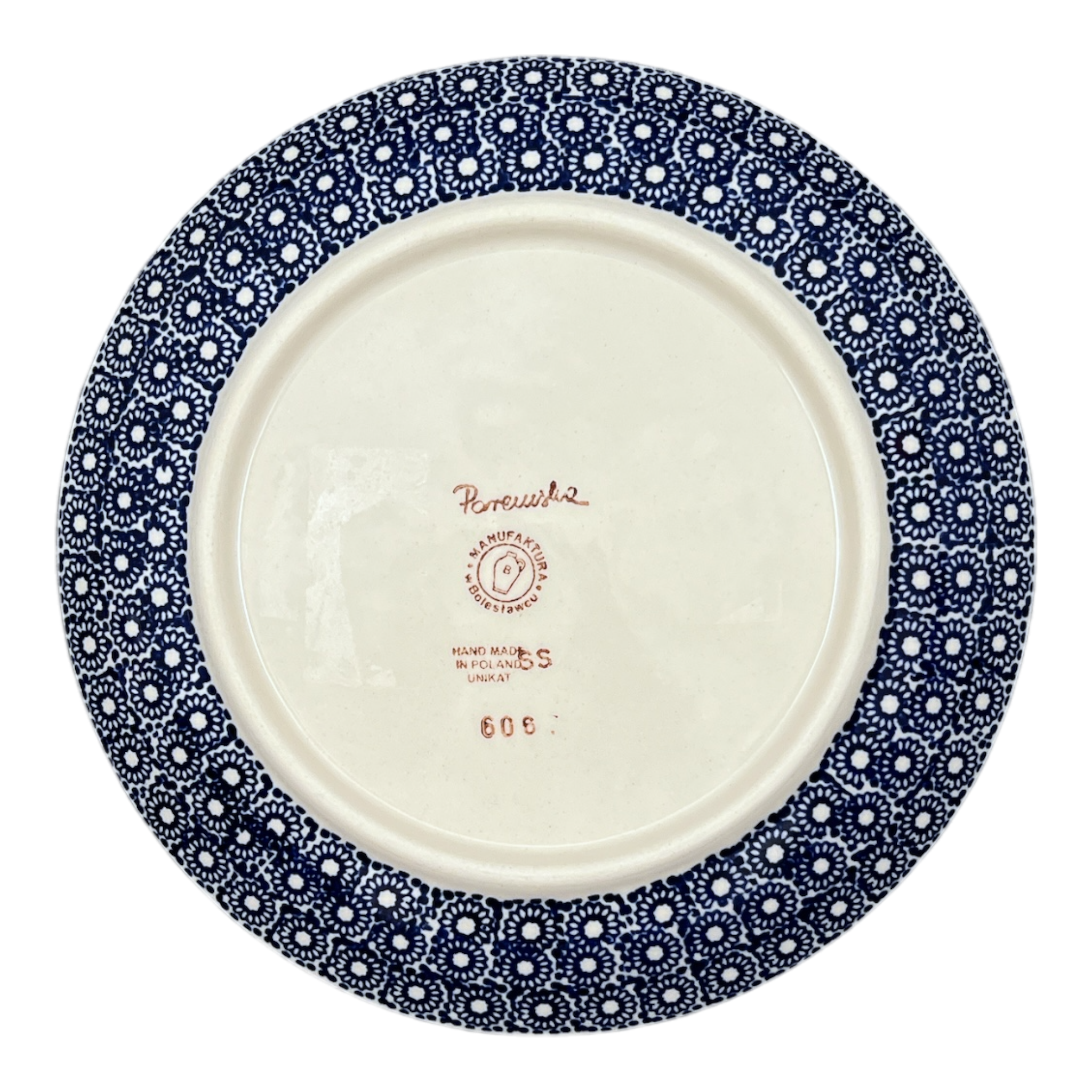 Plate, Round, Salad, 8.5" in "Duet in Blue & White" by Manufaktura | T134S-SB04