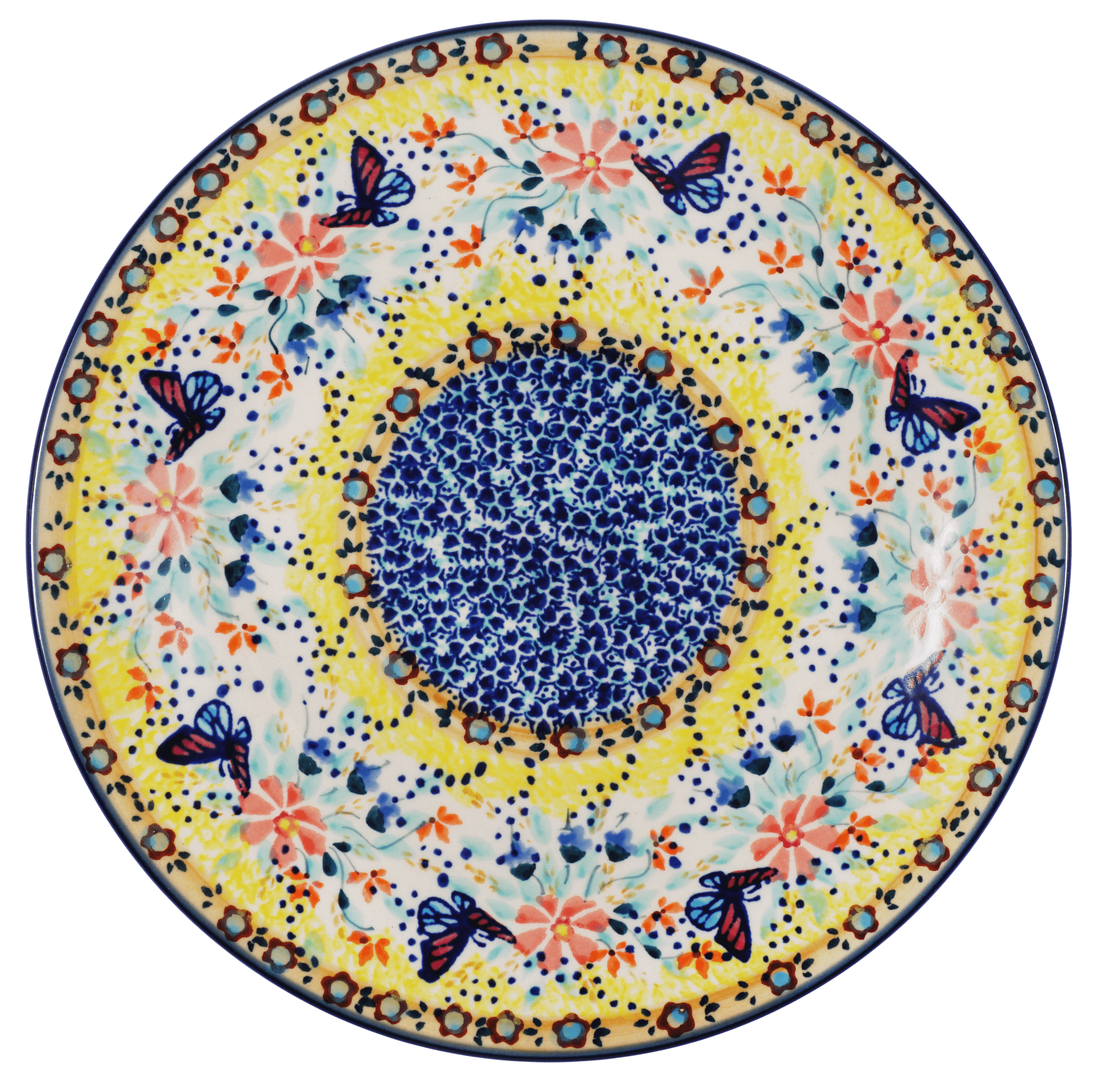 Plate, Round, Salad, 8.5" in "Butterfly Bliss" by Manufaktura | T134S-WK73