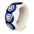 Napkin Ring, 2", WR (WR18B) in "Peacock in Line" by W.R. Ceramika | WR18B-SM1