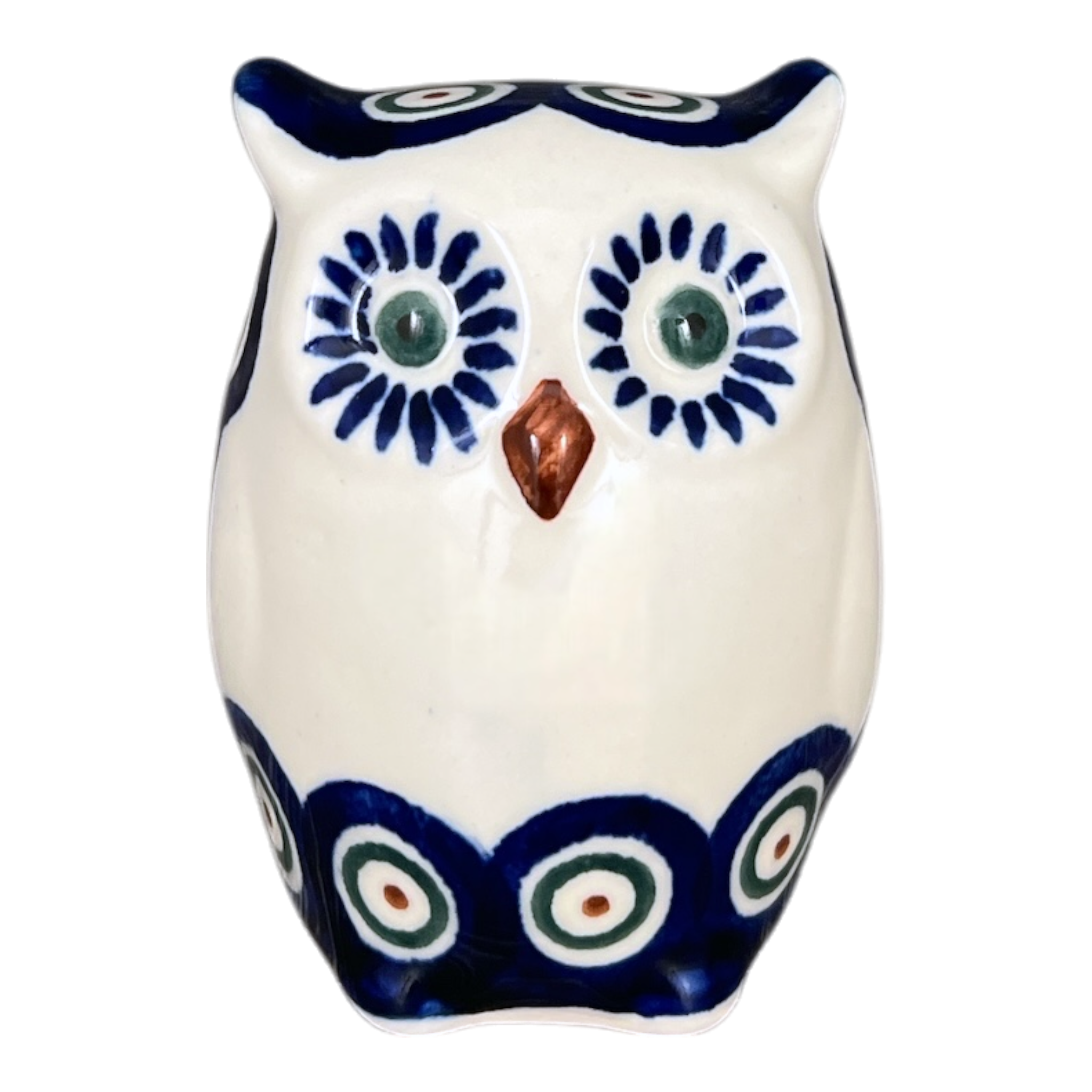 Figurine, Owl, 3" Small, WR (WR40J) in "Peacock in Line" by W.R. Ceramika | WR40J-SM1
