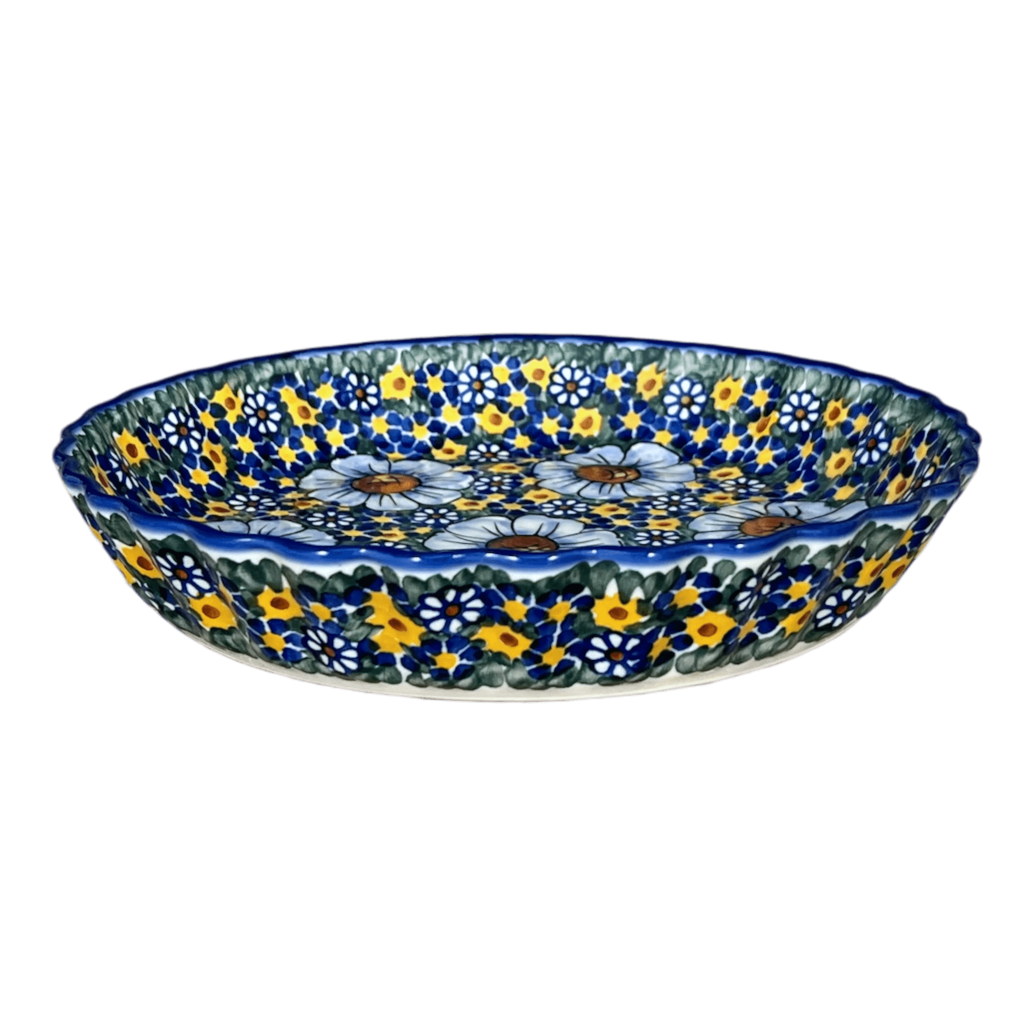 Pan, Tart, 9.8", WR (WR52D) in "Chamomile" by W.R. Ceramika | WR52D-RC4