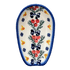 Spoon Rest, 3.5" x 5", WR (WR55D) in "Bows in Snow" by W.R. Ceramika | WR55D-WR15