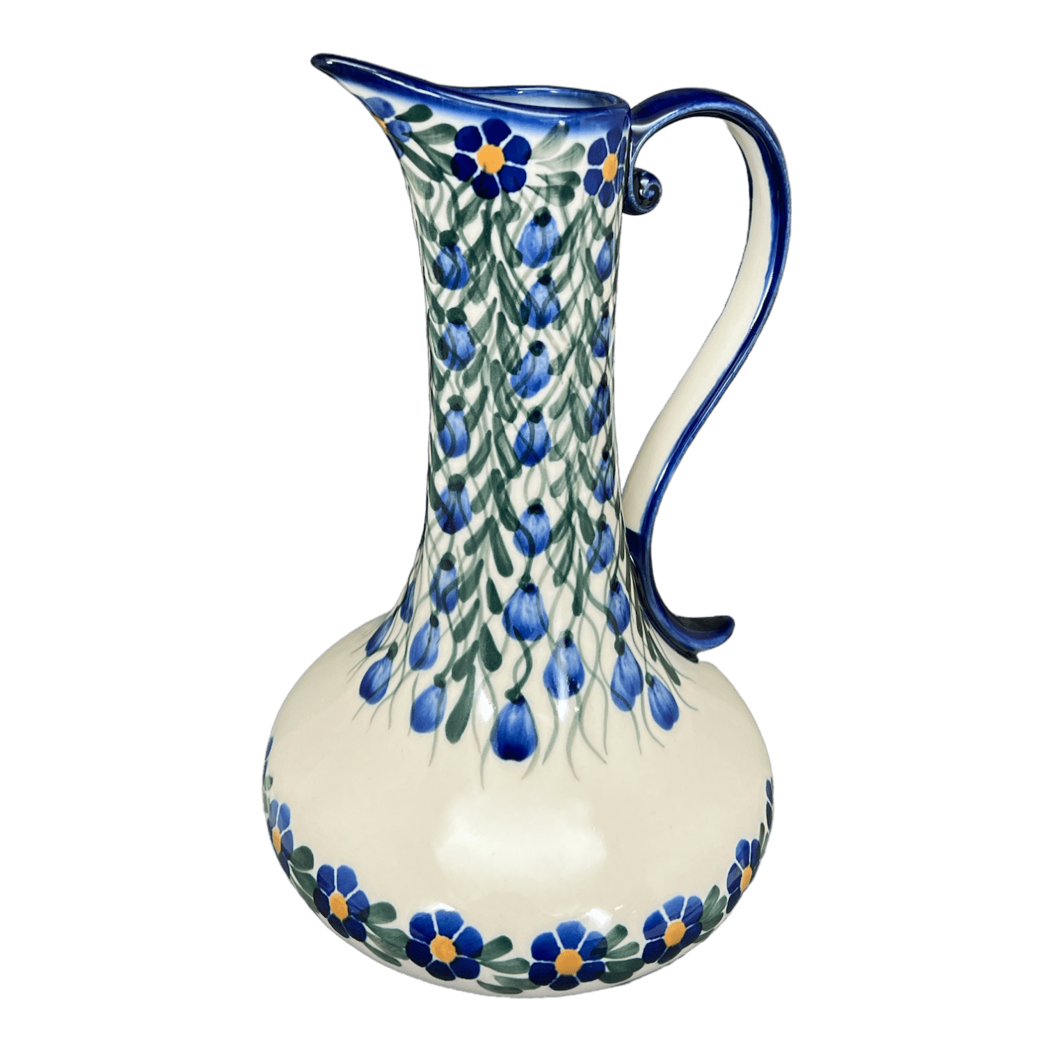 Pitcher, Lotos, 0.8 Liter, WR (WR7E) in "Modern Blue Cascade" by W.R. Ceramika | WR7E-GP1