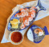 Plate, Fish-Shaped, 14.5" x 6.5", WR (WR13O) in "Dot to Dot" by W.R. Ceramika | WR13O-SM2