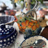 Container, Round, Covered, 5" x 4", WR (WR31I) in "Butterfly Delight" by W.R. Ceramika | WR31I-PP2