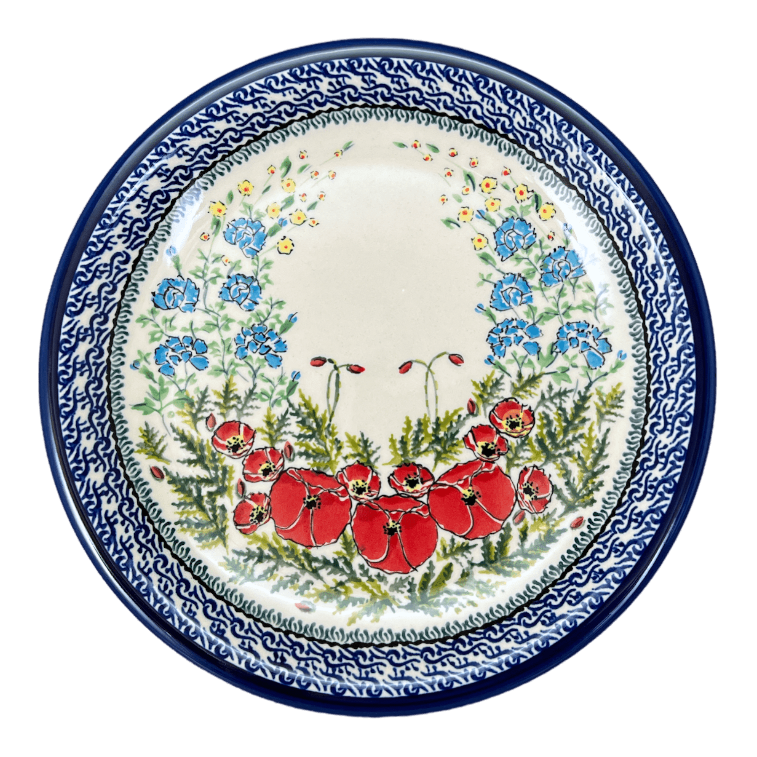 Plate, Round, 9.5" in "Floral Crescent" by Zaklady | Y1001-ART237