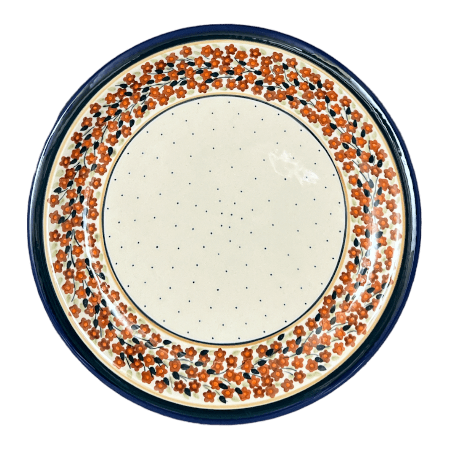 Plate, Round, Dinner, 10.75" Plate in "Orange Wreath" by Zaklady | Y1014-DU52