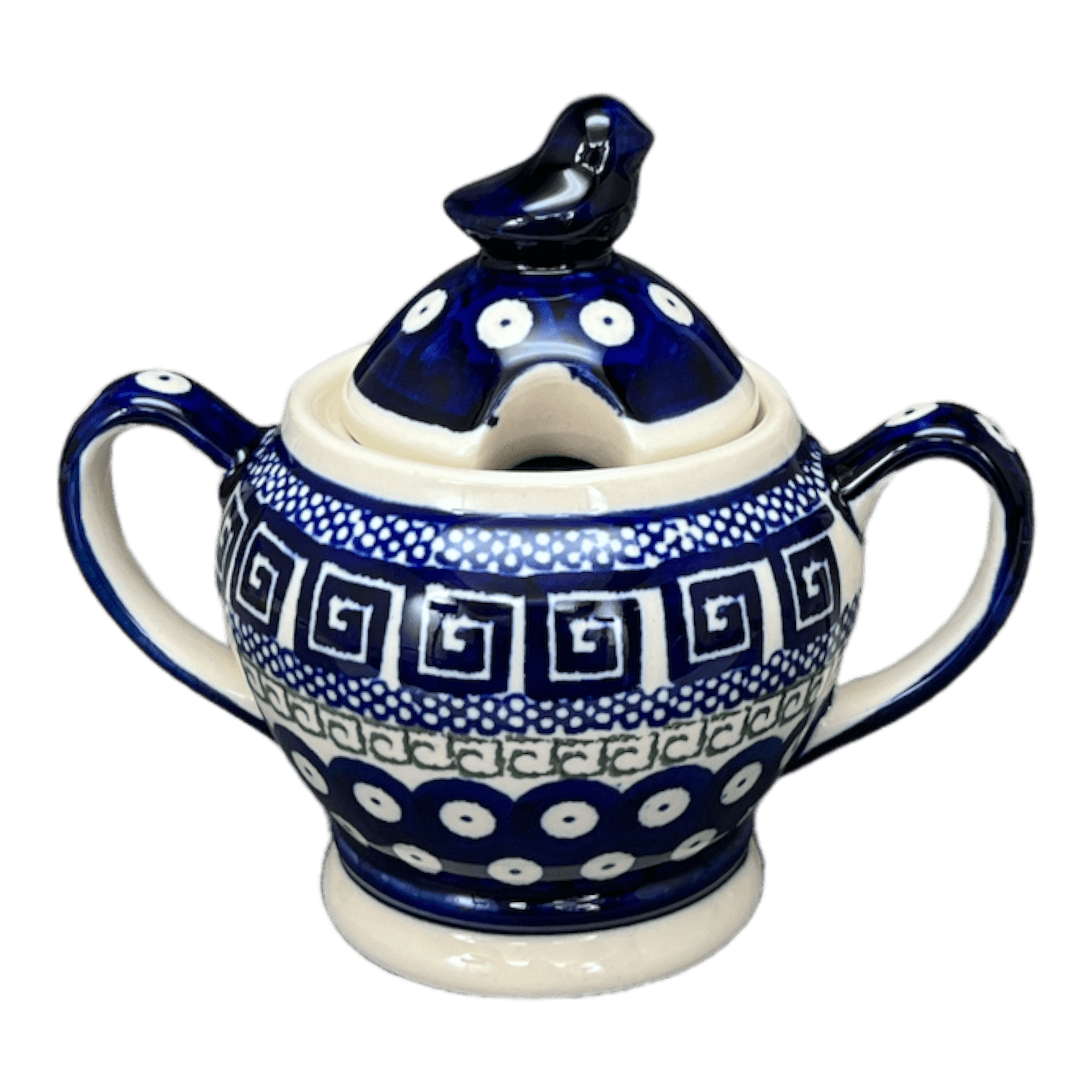 Bowl, Bird, Sugar Bowl, 11 oz in "Grecian Dot" by Zaklady | Y1234-D923