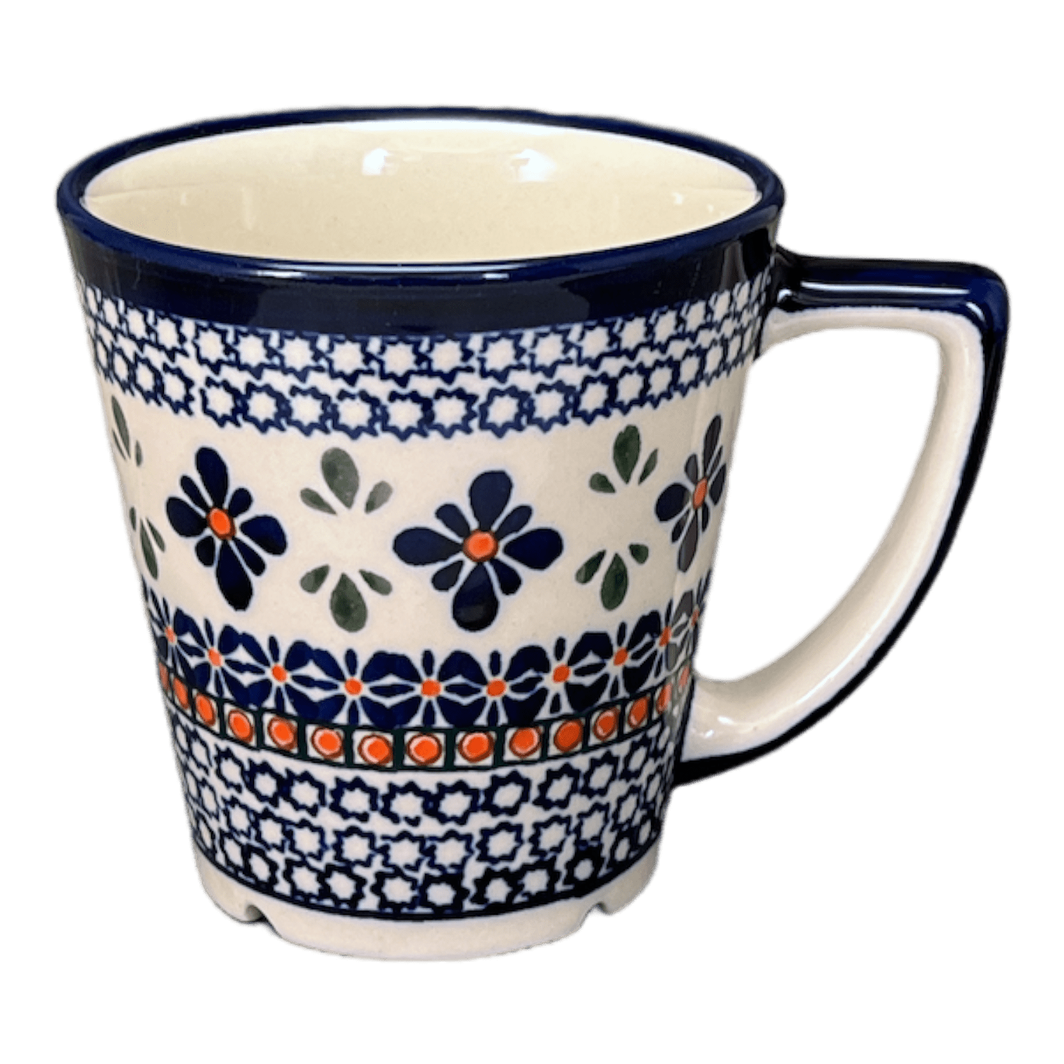 Mug, Tulip, 14 oz in "Blue Mosaic Flower" by Zaklady | Y1920-A221A