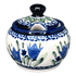 Bowl, Round, Bubble, Sugar Bowl, Small, 3.5" in "Blue Tulips" by Zaklady | Y729-ART160