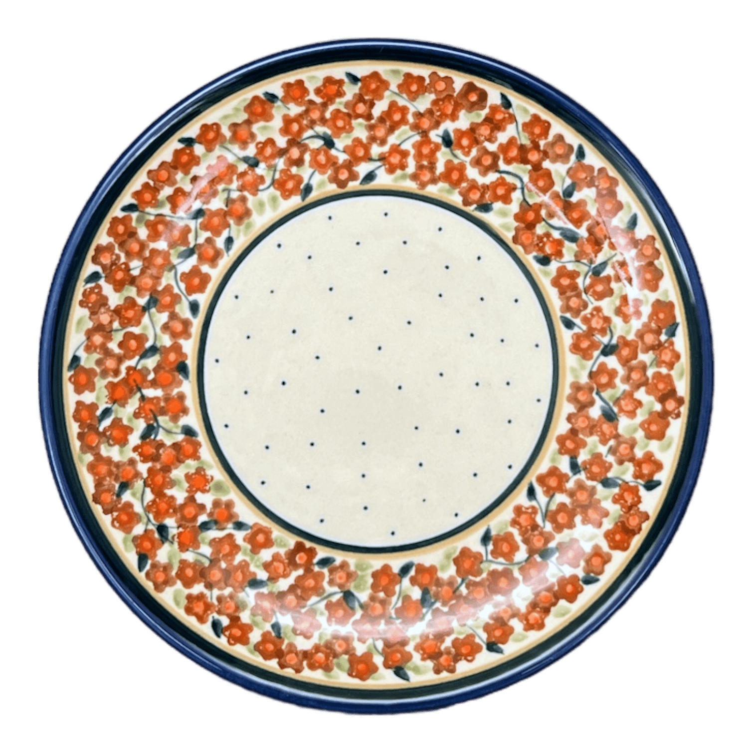 Plate, Round, Dessert, 7.75" in "Orange Wreath" by Zaklady | Y814-DU52