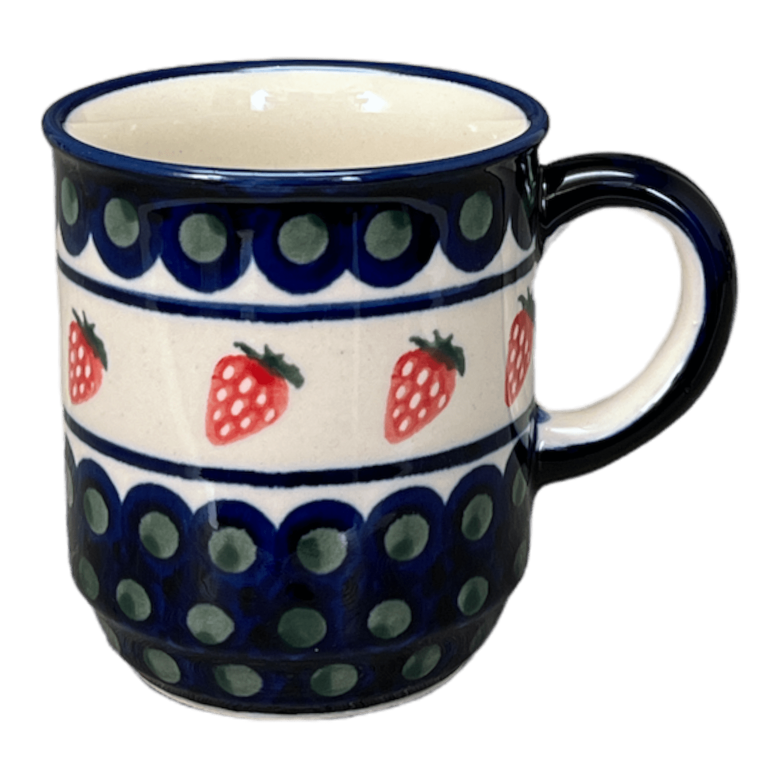 Mug, Traditional Mug, 8 oz in "Strawberry Dot" by Zaklady | Y903-A310A