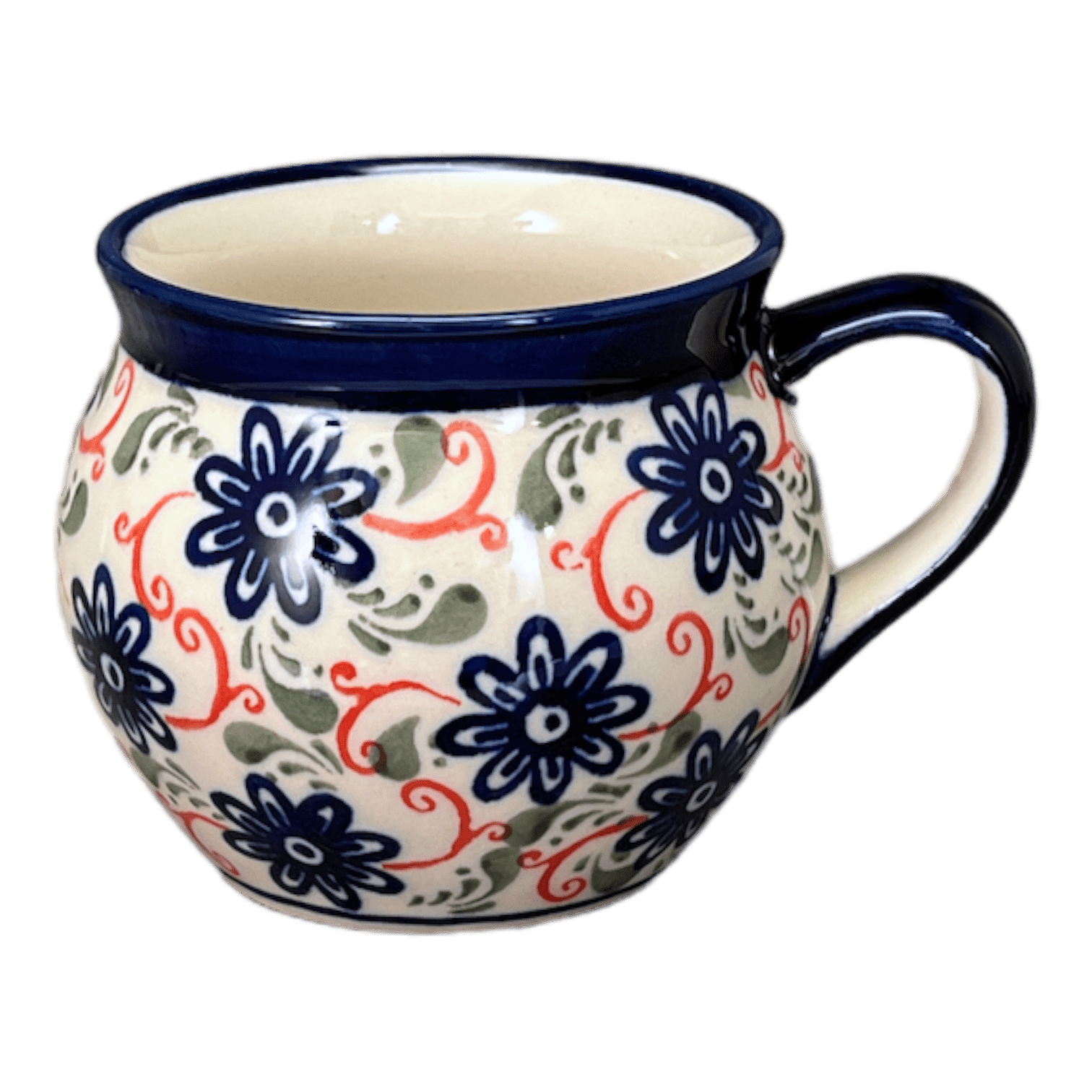 Mug, Belly, 10 oz in "Swirling Flowers" by Zaklady | Y911-A1197A