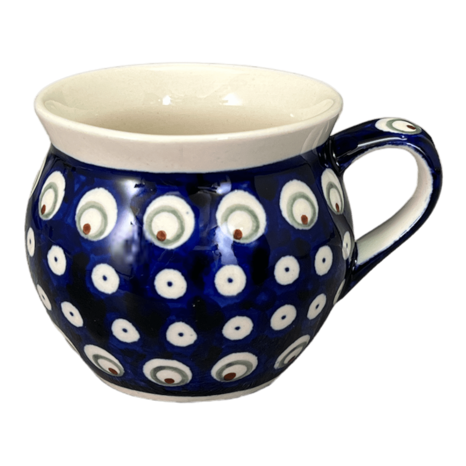 Mug, Belly, 10 oz in "Peacock Burst" by Zaklady | Y911-D487