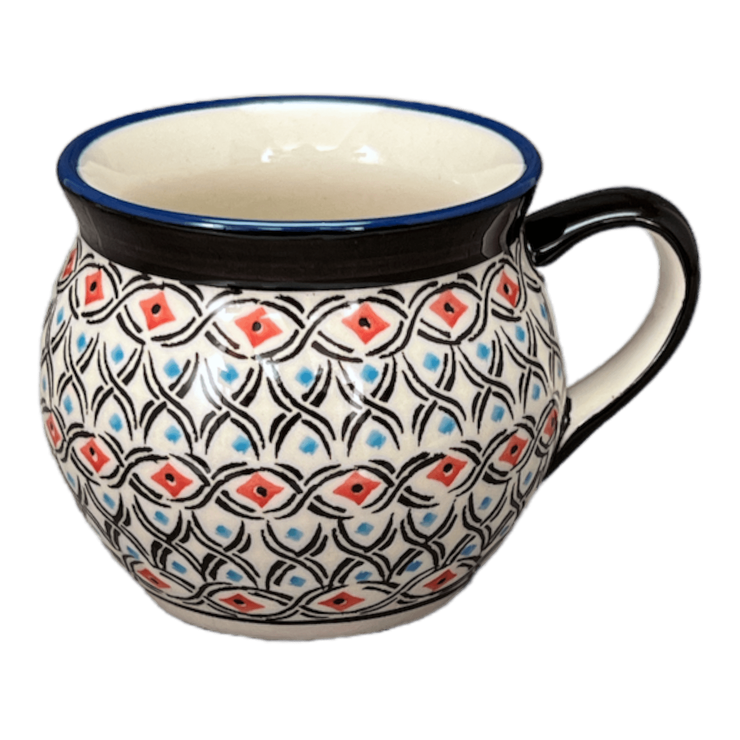 Mug, Belly, 10 oz in "Beaded Turquoise" by Zaklady | Y911-DU203