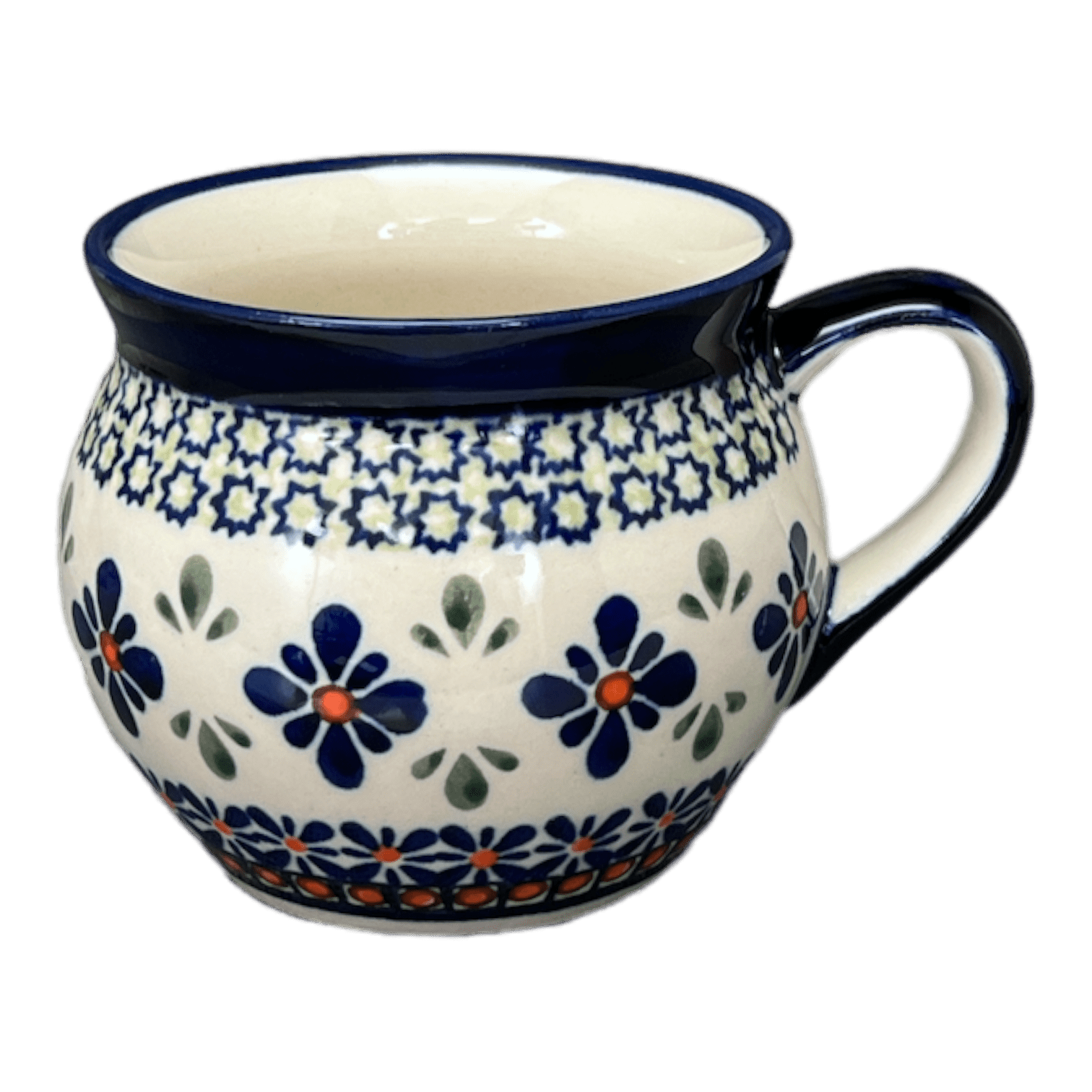 Mug, Belly, 10 oz in "Emerald Mosaic" by Zaklady | Y911-DU60