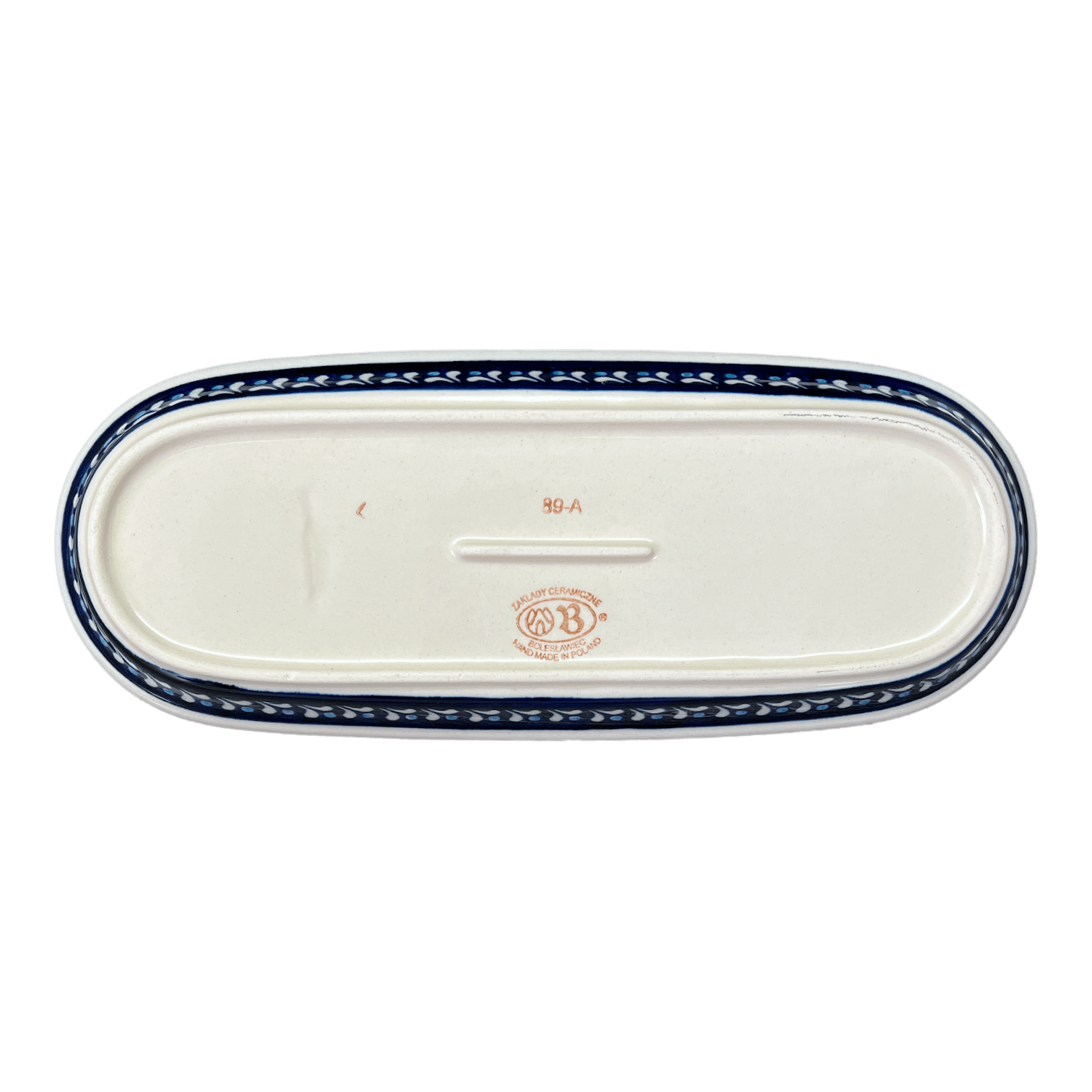 Serving Dish, Oval, 11" x 4.5" in "Mosaic Blues" by Zaklady | Y928A-D910