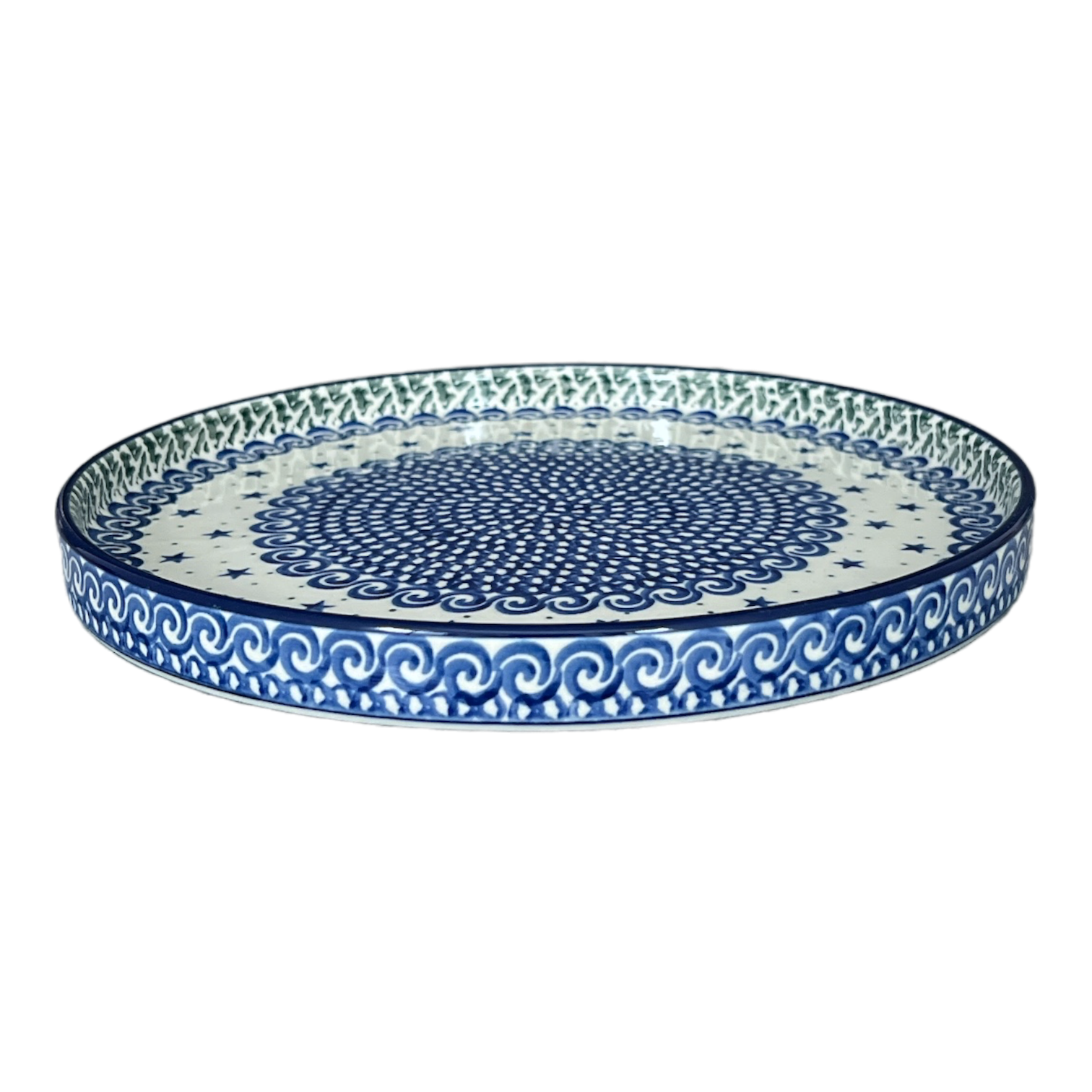 Tray, Round, 10" in "Starry Sea" by Ceramika Artystyczna | AE93-454C