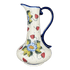 Pitcher, Lotos, 0.8 Liter, WR (WR7E) in "Strawberries & Blossoms" by W.R. Ceramika | WR7E-WR2