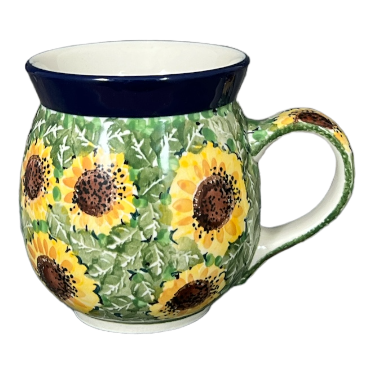 Mug, Belly Mug, 16 oz in "Sunflower Field" by Ceramika Artystyczna | A073-U4737