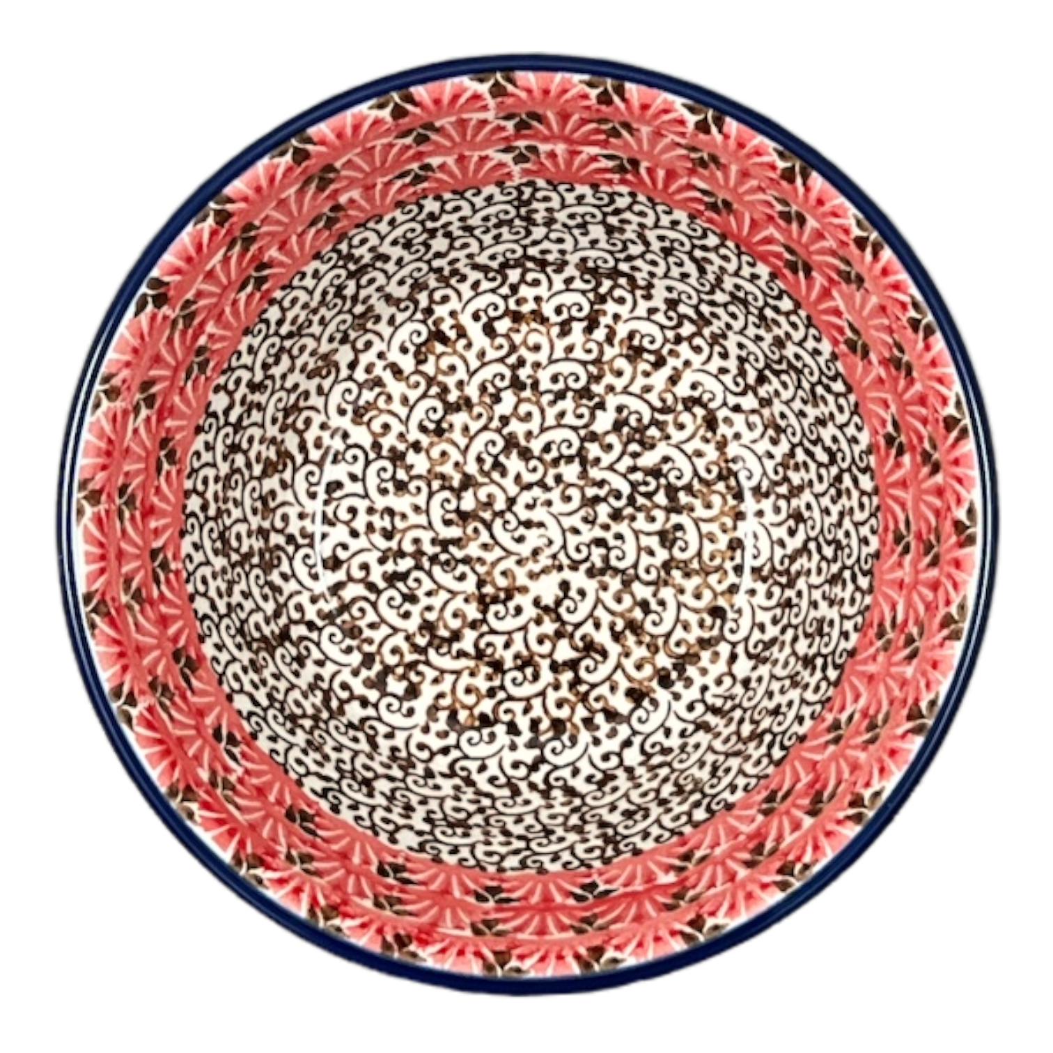 Bowl, Round, Ridged, 5.5" in "Coral Fans" by Ceramika Artystyczna | A696-2199X