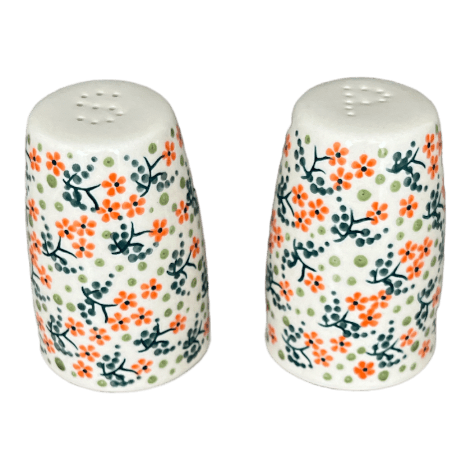 Salt & Pepper, 3.75" in "Peach Blossoms" by Manufaktura | S086S-AS46