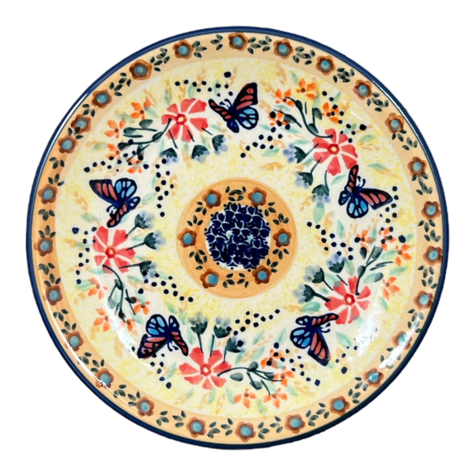 Plate, Round, Dessert, 6.5" in "Butterfly Bliss" by Manufaktura | T130S-WK73