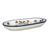 Plate, Roaster, Oval, 7" x 11", WR (WR13B) in "Strawberries & Blossoms" by W.R. Ceramika | WR13B-WR2