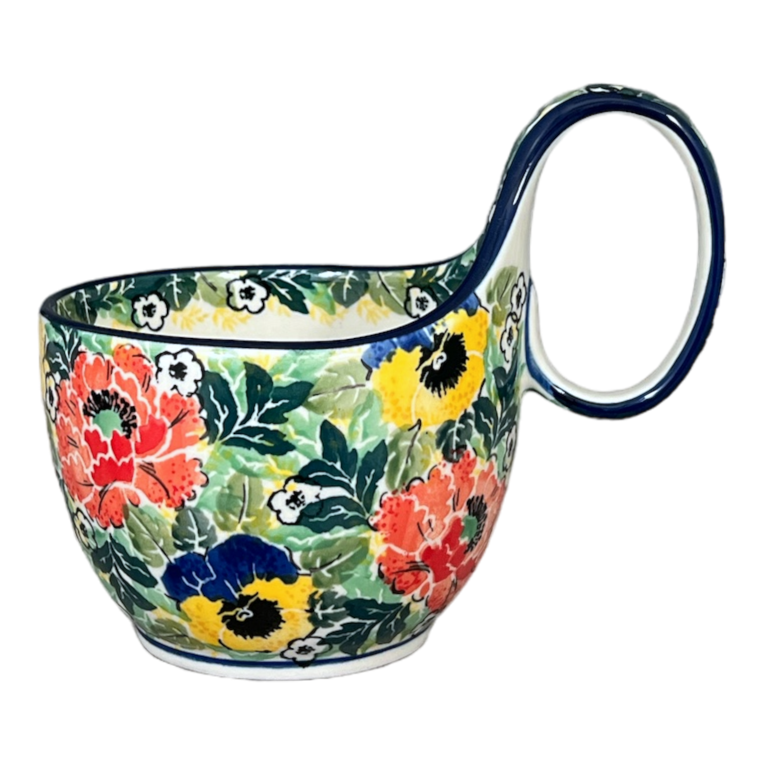 Bowl, Round, Loop Handle, 16 oz in "Tropical Love" by Ceramika Artystyczna | A845-U4705