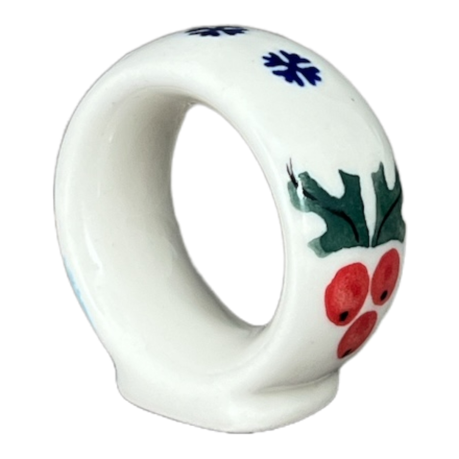 Napkin Ring, 2", WR (WR18B) in "Frosty & Friend" by W.R. Ceramika | WR18B-WR11