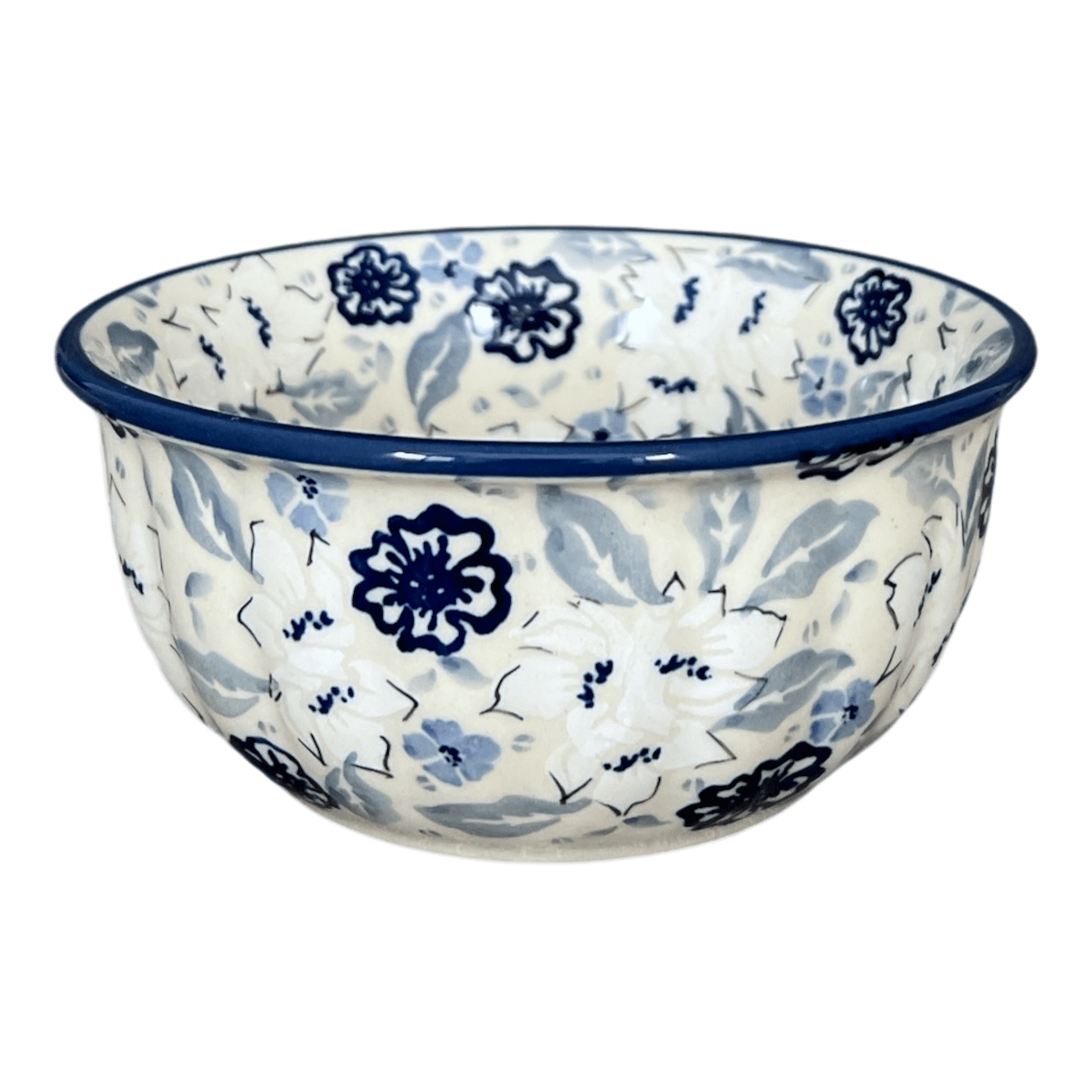 Bowl, Round, 5.5" in "Blue Polish Garden" by Manufaktura | M083S-JZ46