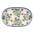 Plate, Roaster, Oval, 7" x 11", WR (WR13B) in "Strawberries & Blossoms" by W.R. Ceramika | WR13B-WR2