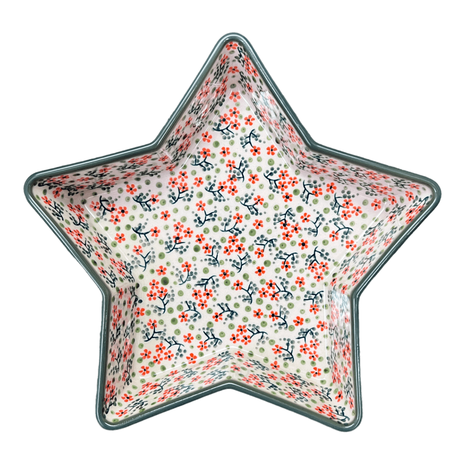 Baker, Star-Shaped, 10" in "Peach Blossoms - Solid Rim" by Manufaktura | M045S-AS46A
