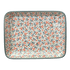 Baker, Rectangular, Shallow, 9" x 11" in "Peach Blossoms - Solid Rim" by Manufaktura | P104S-AS46A