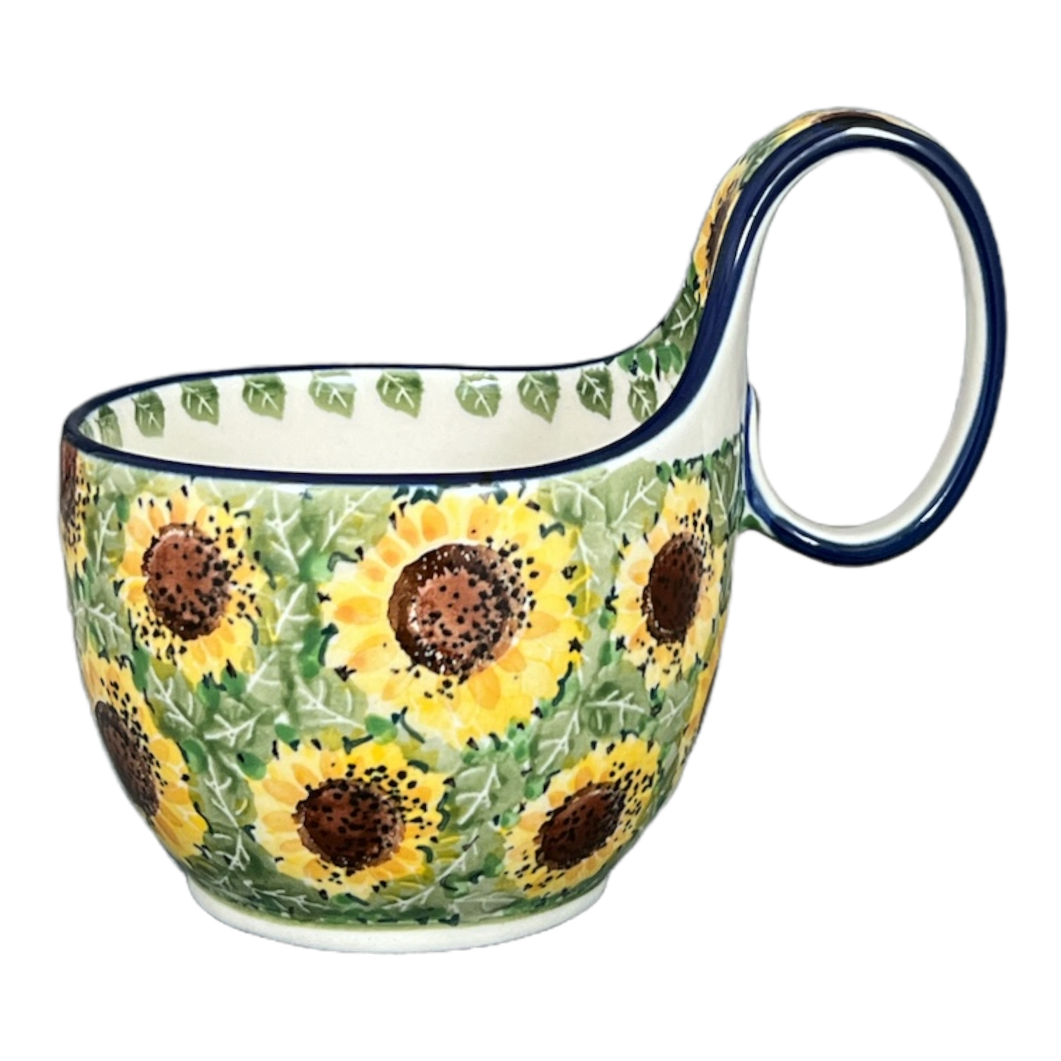 Bowl, Round, Loop Handle, 16 oz in "Sunflower Field" by Ceramika Artystyczna | A845-U4737