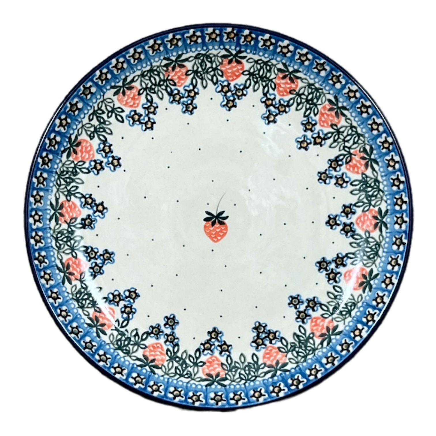 Plate, Round, Dinner, 10" in "Strawberry Patch" by Ceramika Artystyczna | A257-721X