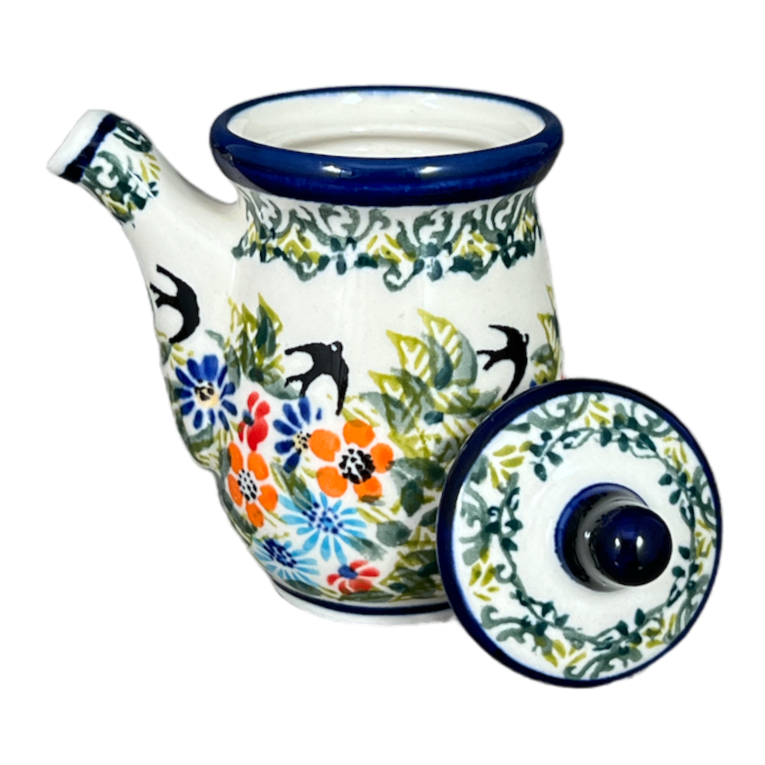 Pitcher, Soy Sauce, 5 oz in "Floral Swallows" by Zaklady | Y1947-DU182