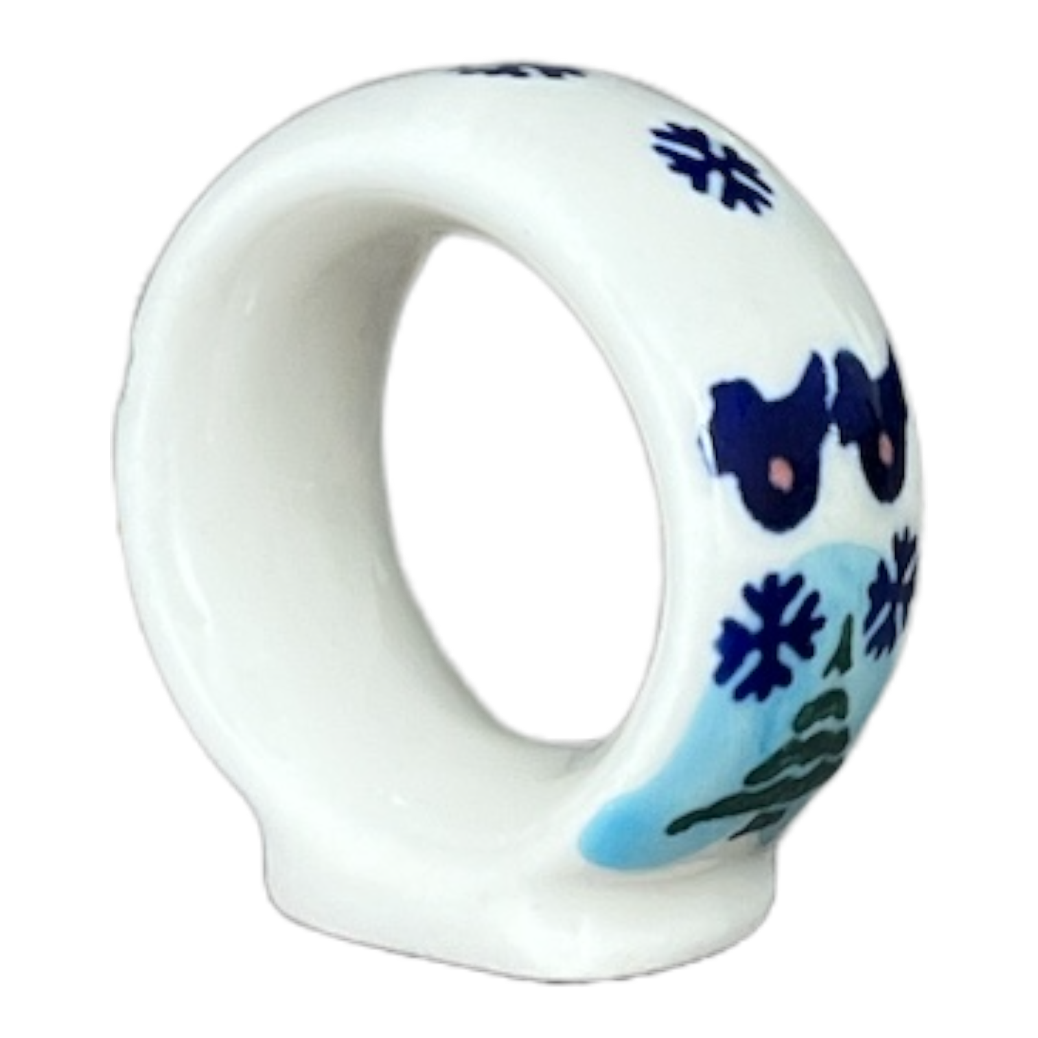 Napkin Ring, 2", WR (WR18B) in "Frosty & Friend" by W.R. Ceramika | WR18B-WR11