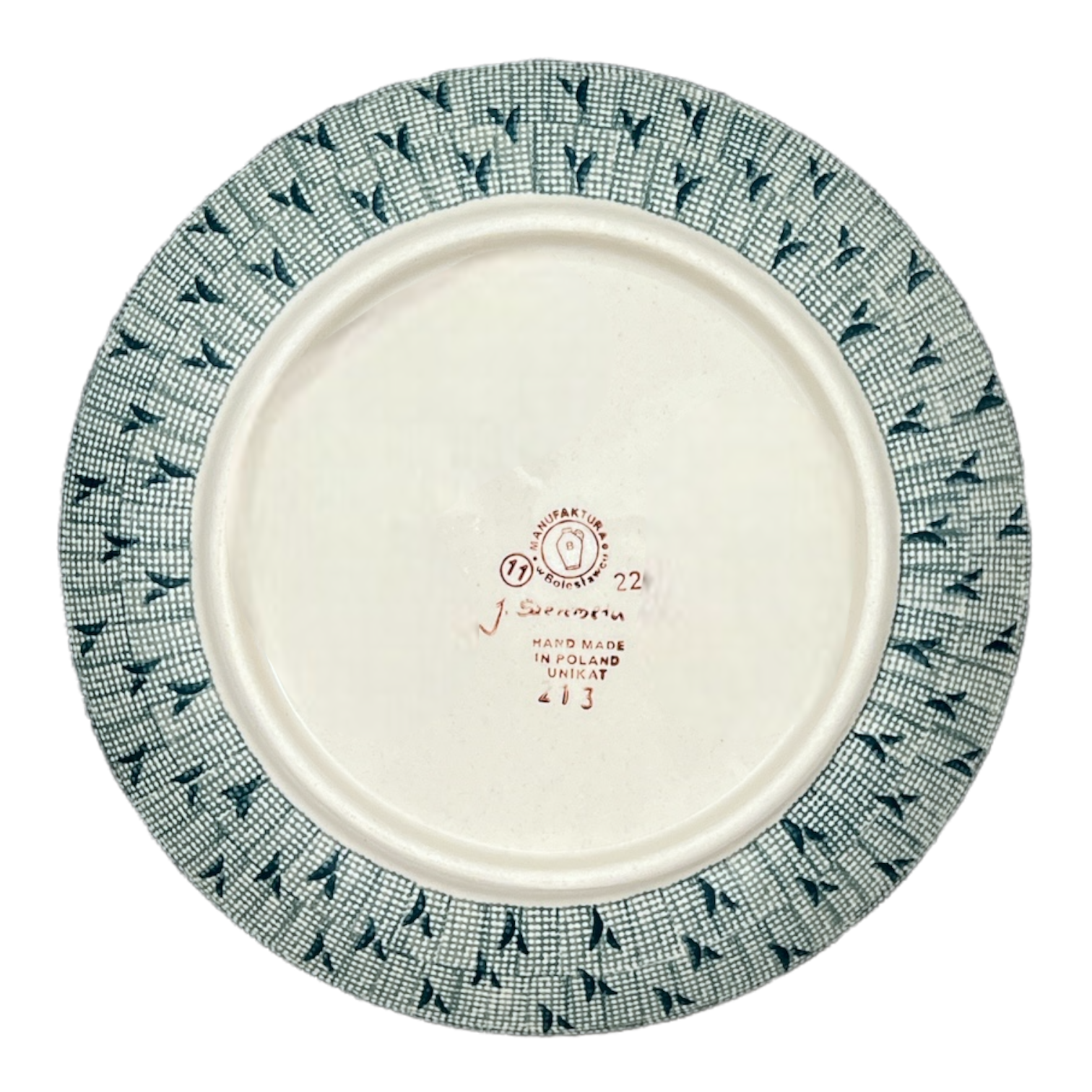 Plate, Round, Salad, 8.5" in "Baby Blue Blossoms" by Manufaktura | T134S-JS49