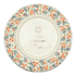 Plate, Round, Dessert, 7.25" in "Peach Blossoms - Solid Rim" by Manufaktura | T131S-AS46A