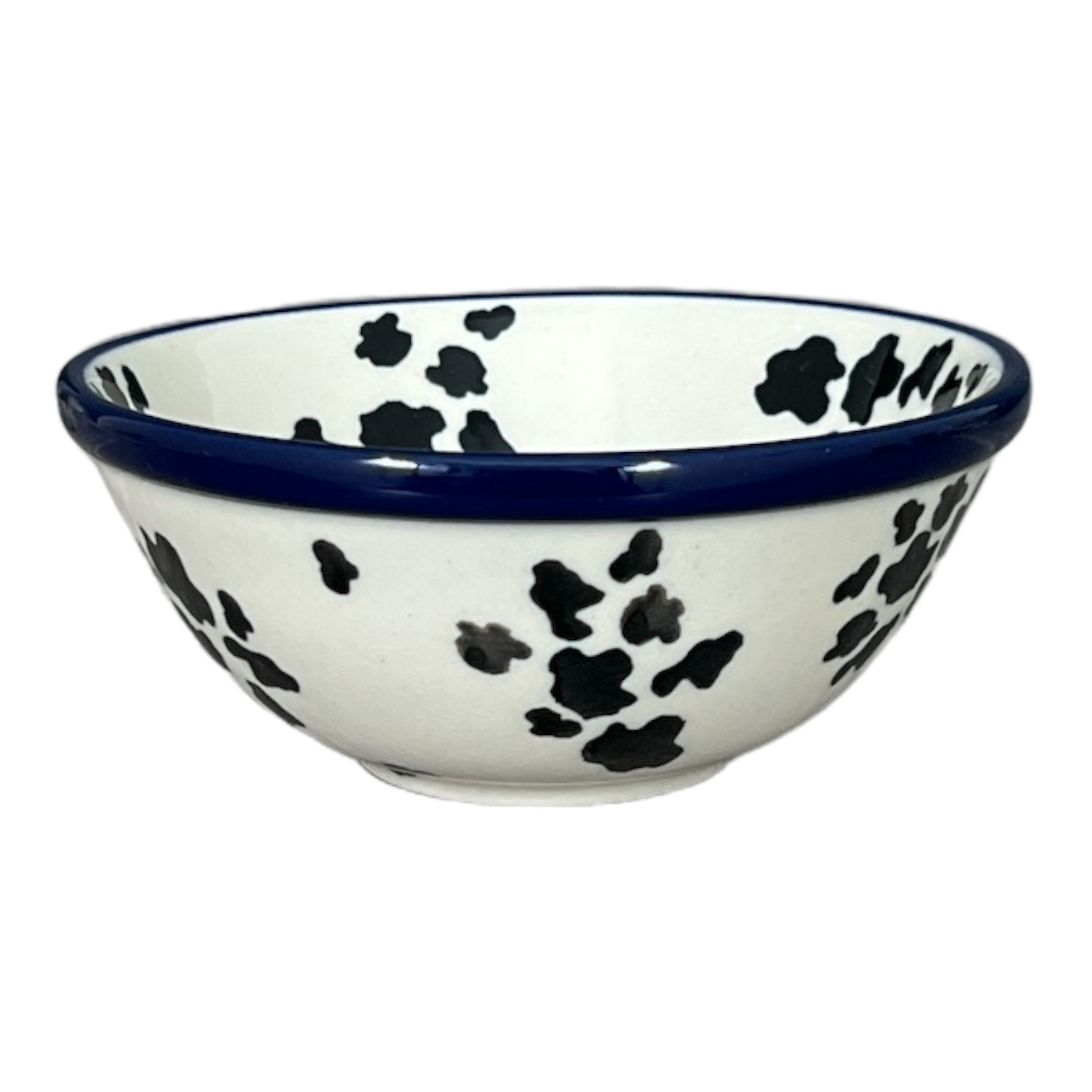 Bowl, Round, 4.75" in "Cowabunga - Blue Rim" by Ceramika Artystyczna | A556-2417X