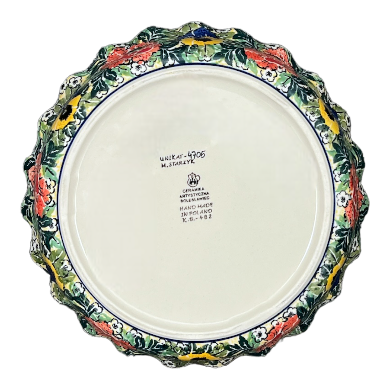 Quiche/Pie Dish, 10" in "Tropical Love" by Ceramika Artystyczna | A636-U4705