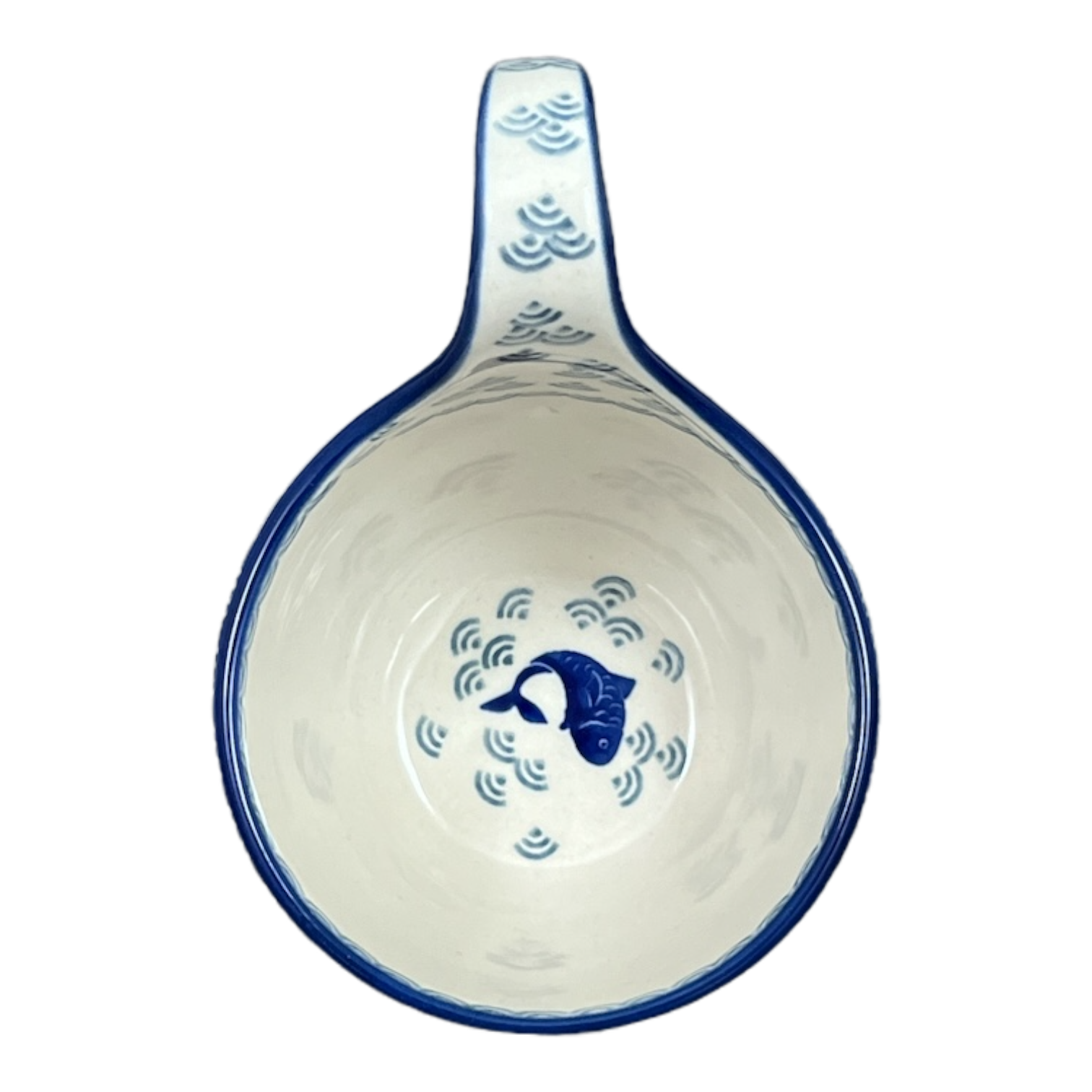 Bowl, Round, Loop Handle, 16 oz in "Koi Pond" by Ceramika Artystyczna | A845-2372X