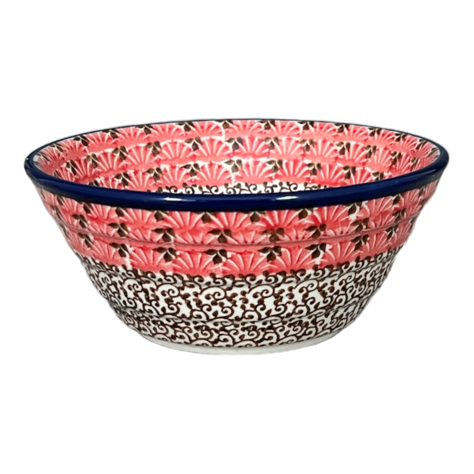 Bowl, Round, Ridged, 5.5" in "Coral Fans" by Ceramika Artystyczna | A696-2199X