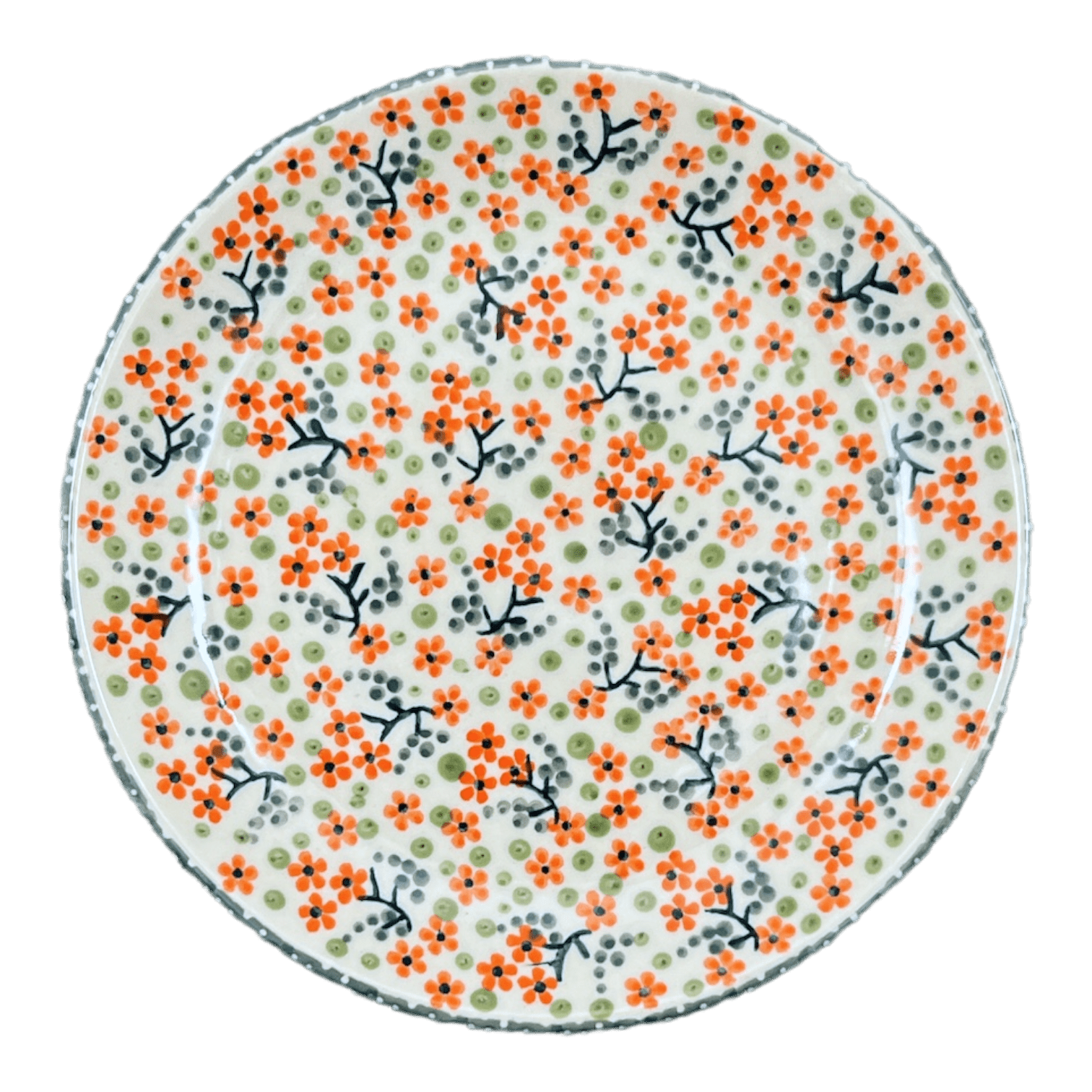 Plate, Round, Dessert, 7.25" in "Peach Blossoms" by Manufaktura | T131S-AS46