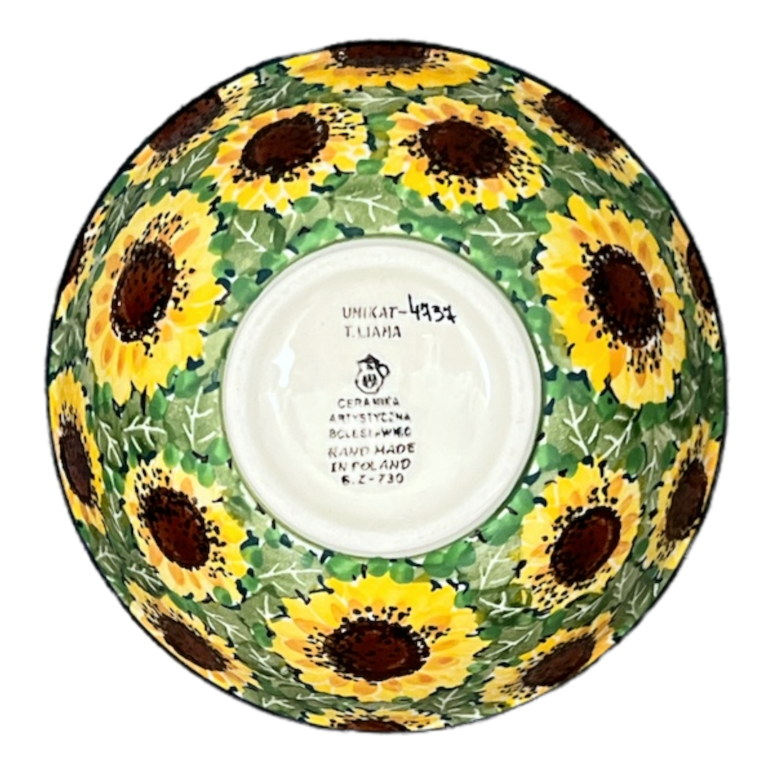 Bowl, Round, Kitchen, 5.5" in "Sunflower Field" by Ceramika Artystyczna | A059-U4737