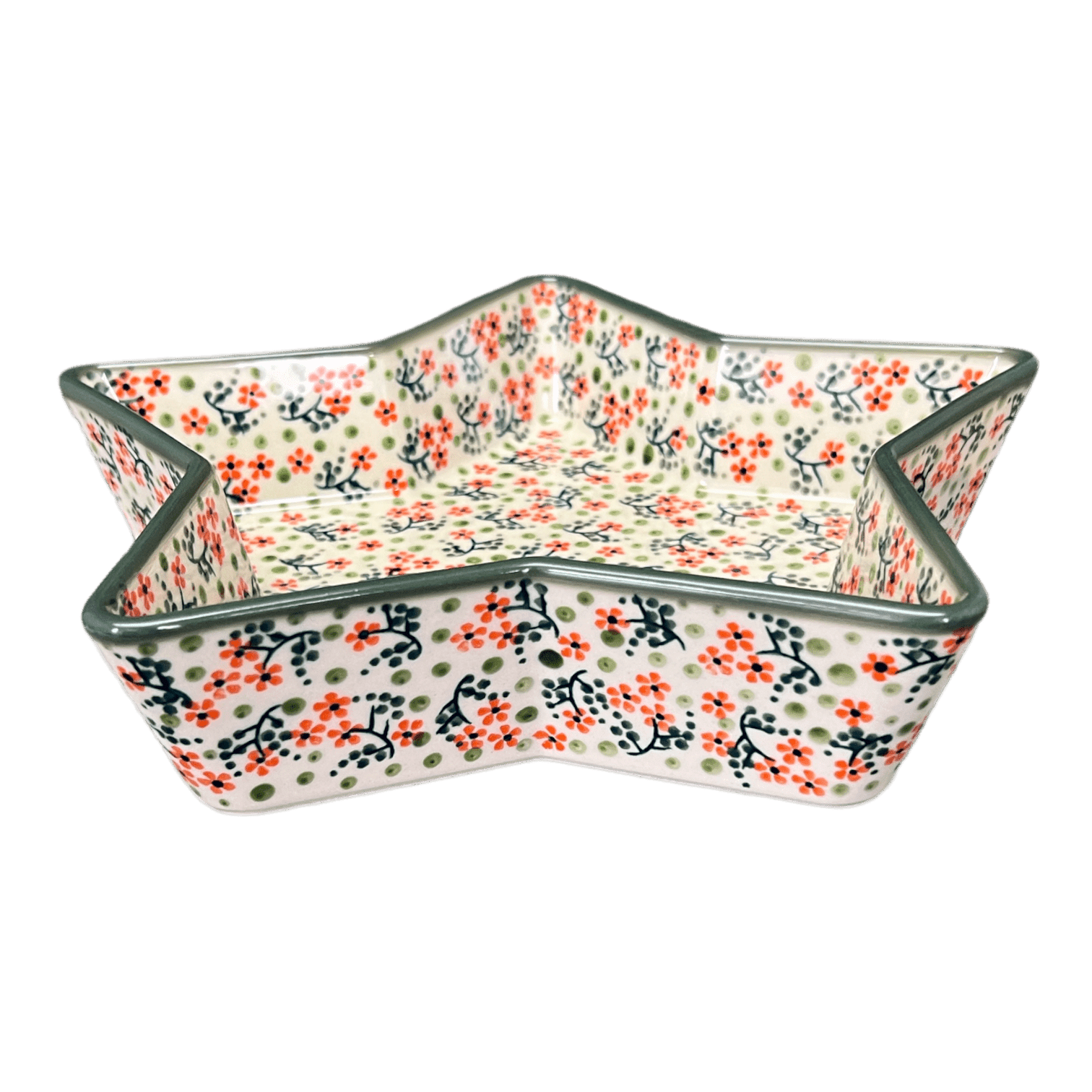 Baker, Star-Shaped, 10" in "Peach Blossoms - Solid Rim" by Manufaktura | M045S-AS46A