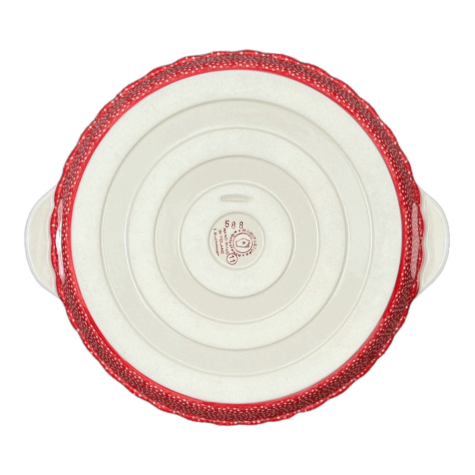 Baker, Round, Pie Plate, Handles, 9.75" in "Red Sky at Night" by Manufaktura | Z148T-WCZE