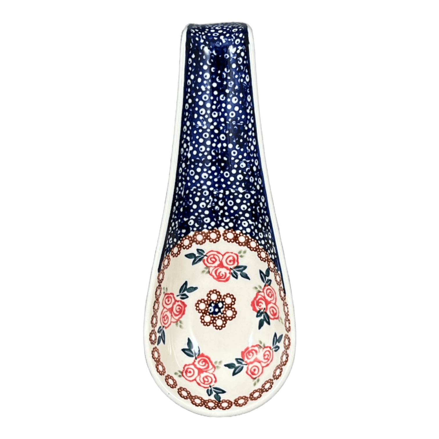 Spoon Rest, Large, 9.25" in "Parade of Roses" by Manufaktura | P007T-MCR1