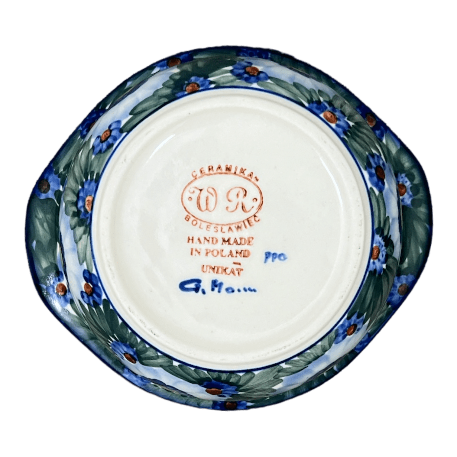 Bowl, Round, Soup, 7.25" x 6.25", WR (WR51B) in "Impressionist's Dream" by W.R. Ceramika | WR51B-AB3